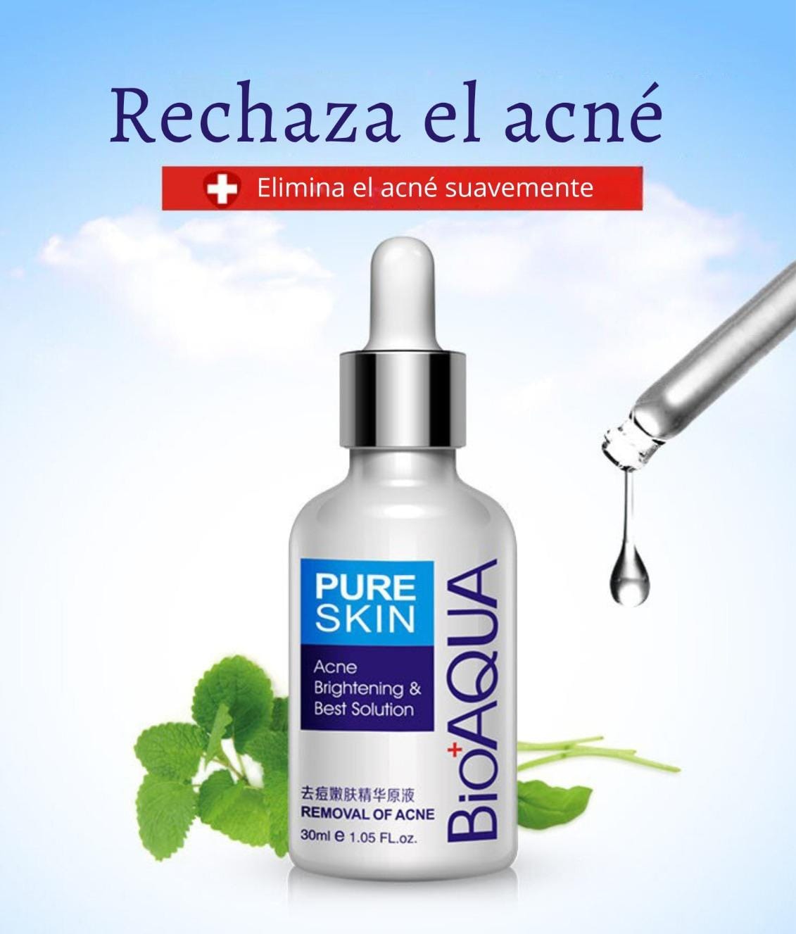 Serum antiacné y Acido Hialurónico | BIOAQUA™