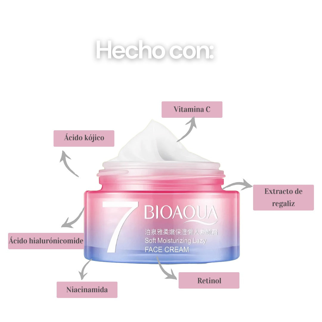 CREMA REVITALIZANTE CON ACIDO HIALURONICO 2X1 | BIOAQUA™