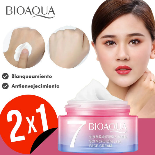 CREMA REVITALIZANTE CON ACIDO HIALURONICO 2X1 | BIOAQUA™