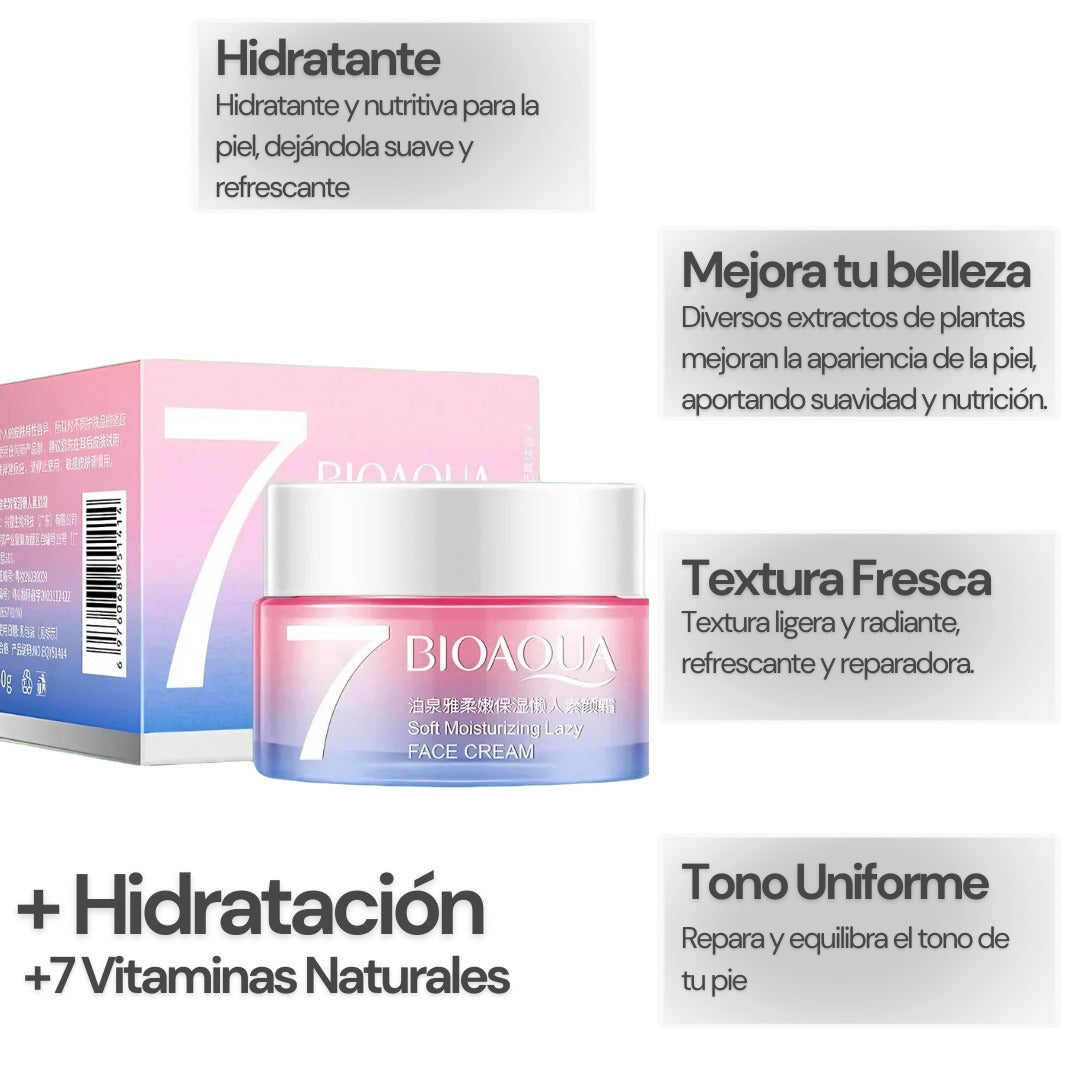 CREMA REVITALIZANTE CON ACIDO HIALURONICO 2X1 | BIOAQUA™